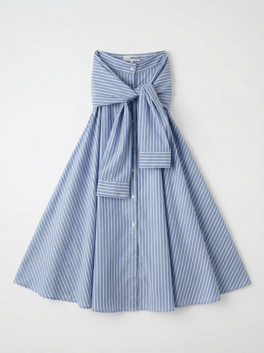 Jupe chemise rayure Q33538