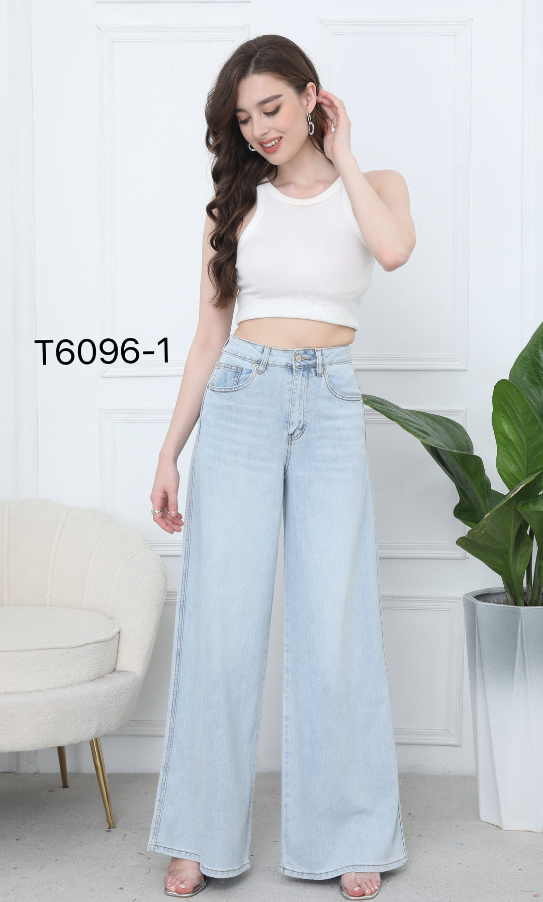 Jean extra large bleu claire T6096