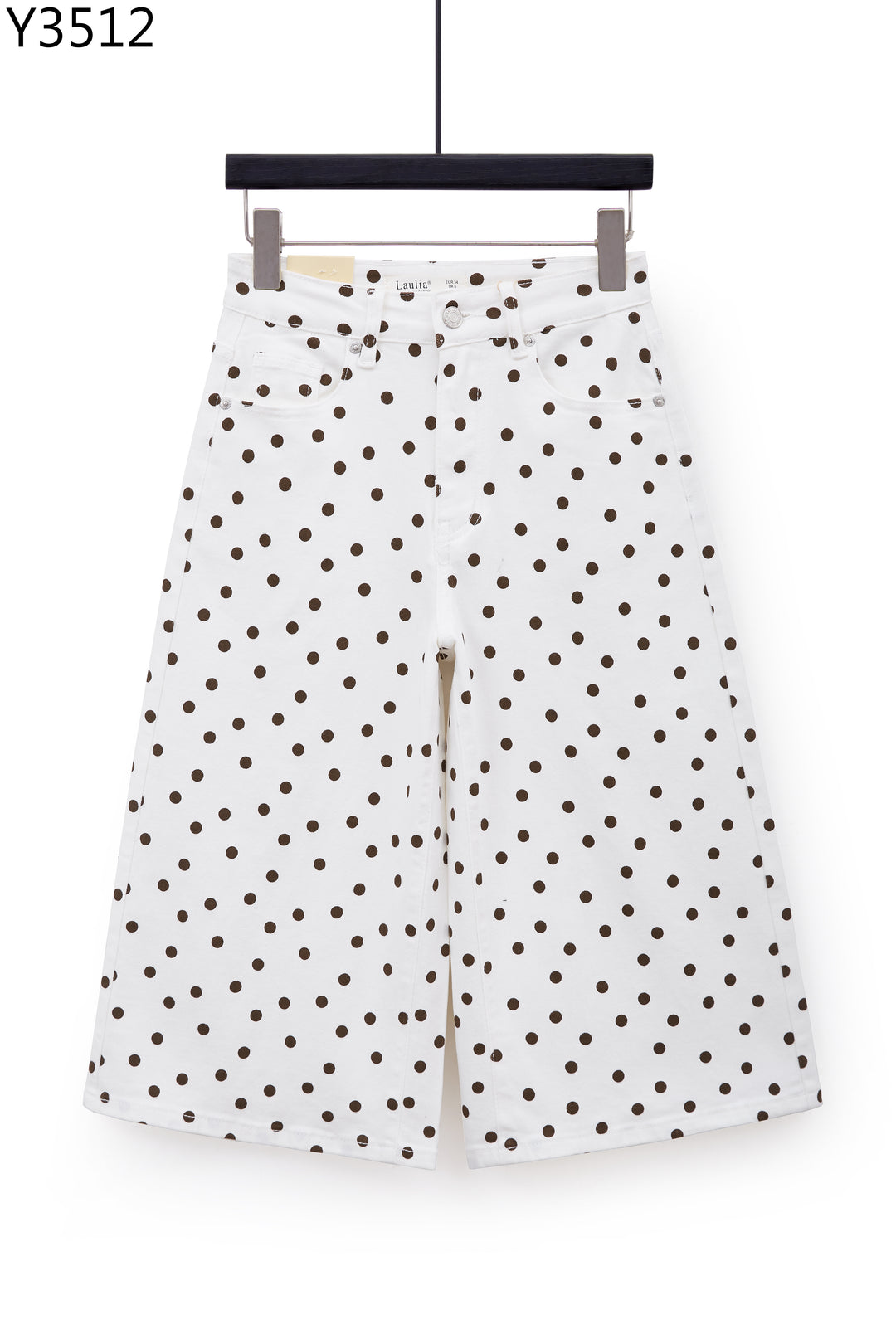 Jean Bermuda à pois blanc Y3512