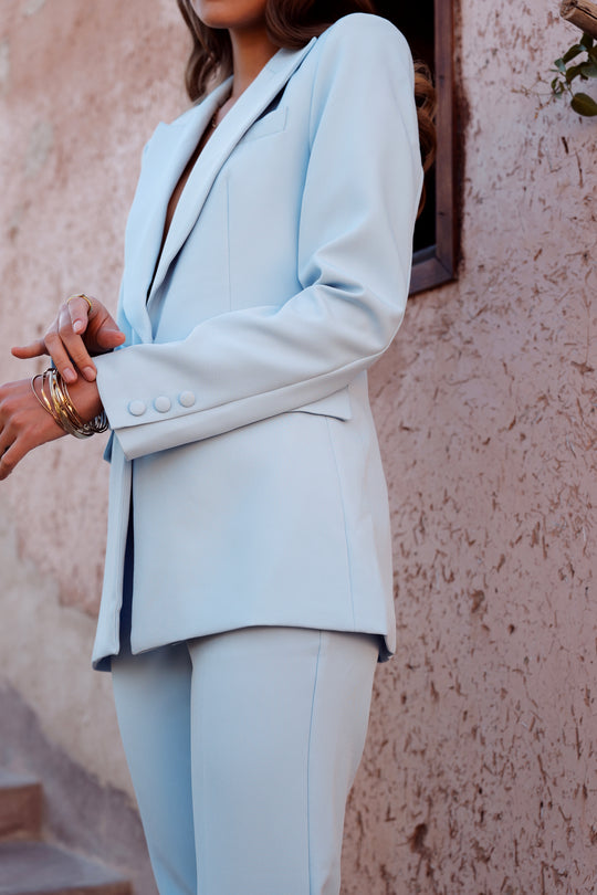 Blazer cintré Bleu ciel Karine 2208 (entre deux sous tailler)