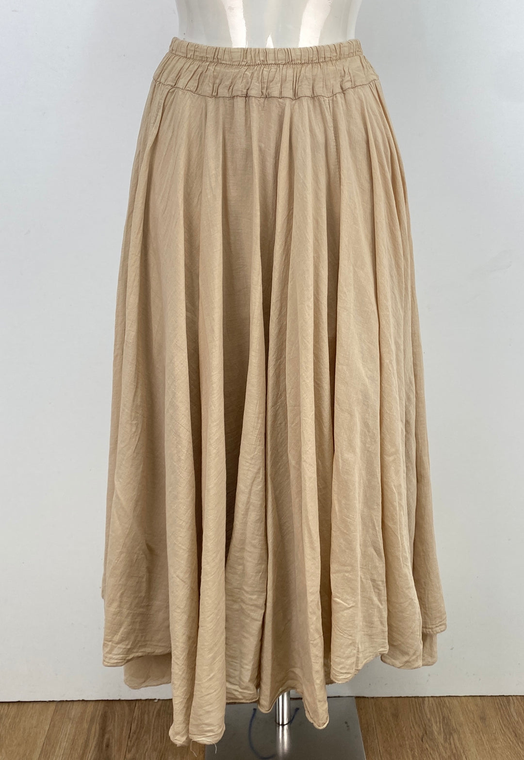 Jupe coton camel 3858