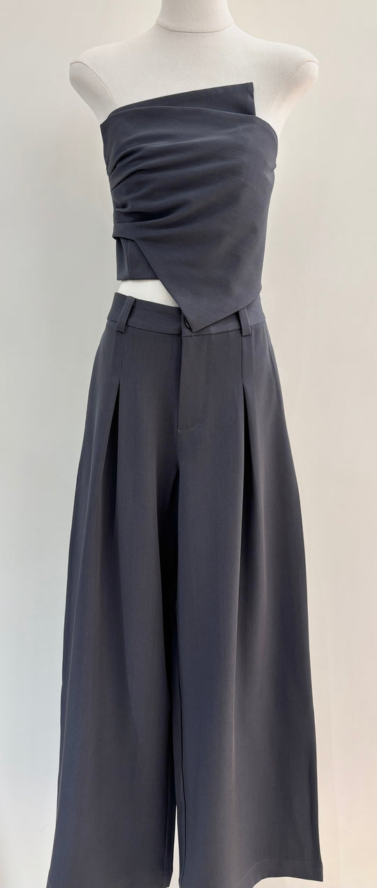 Ensemble bustier pantalon Gris 8129