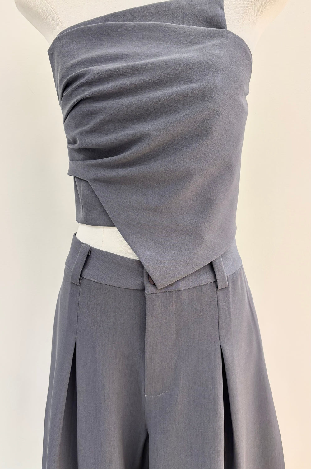 Ensemble bustier pantalon Gris 8129