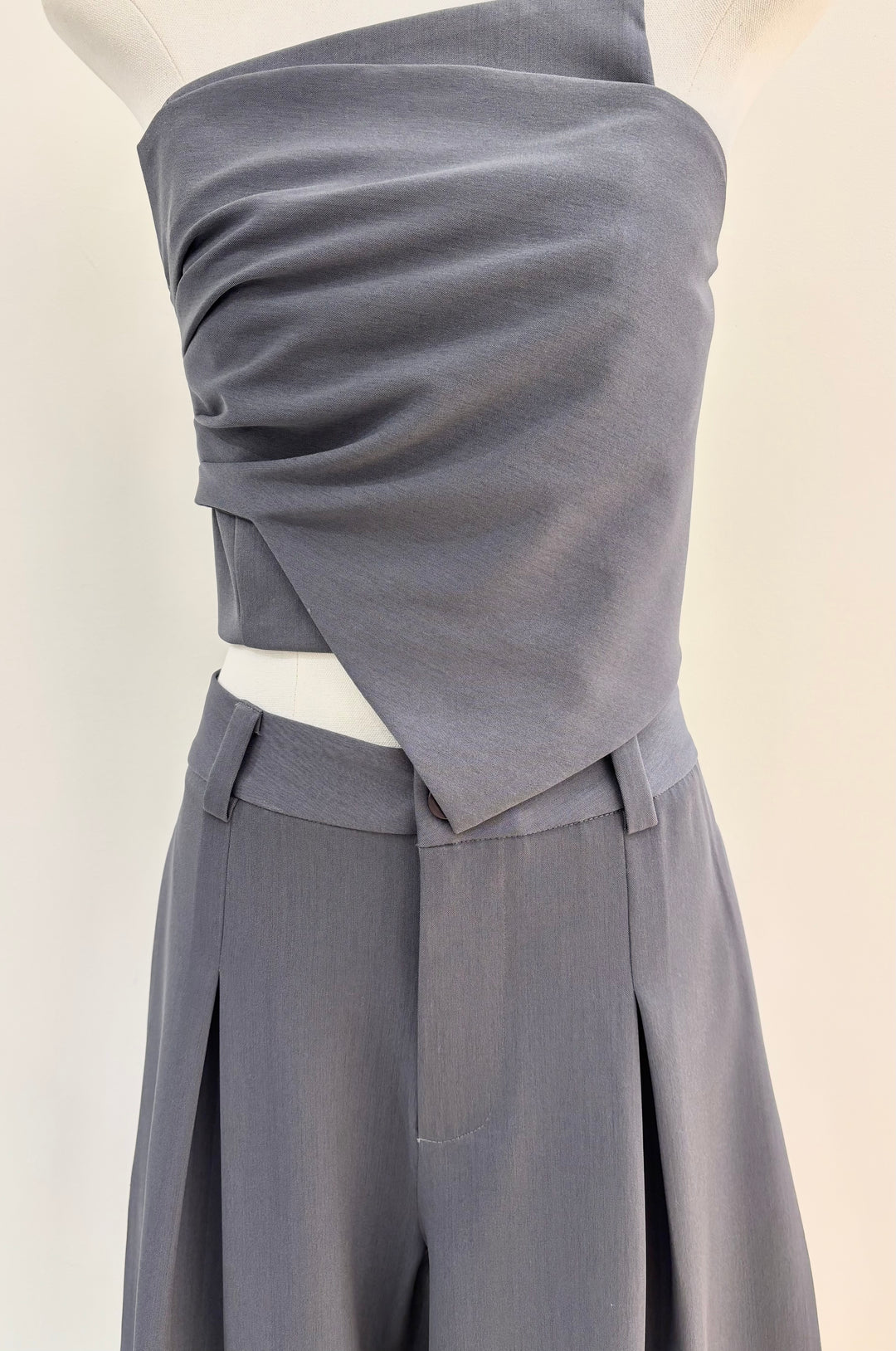 Ensemble bustier pantalon Gris 8129