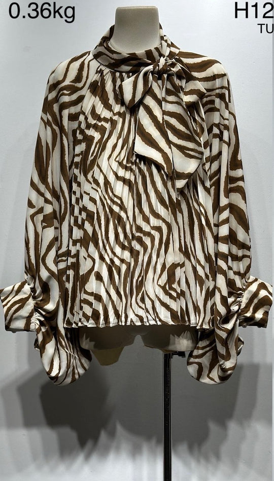 Blouse zèbre camel 12396