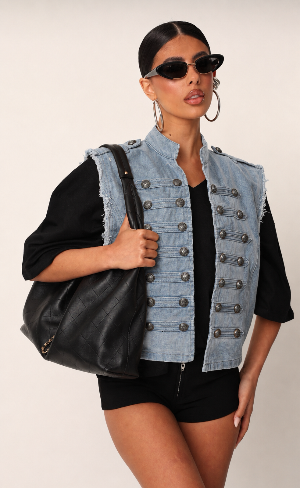 Gilet officier sans manches Bleu 15558