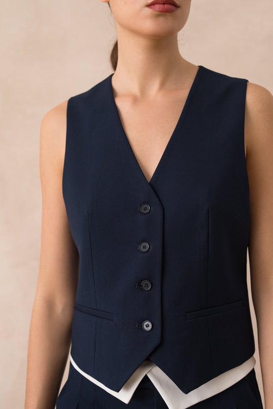 Boléro tissu cintré Bleu 2560