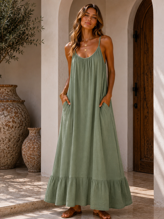Robe simple  gaz de coton 25255
