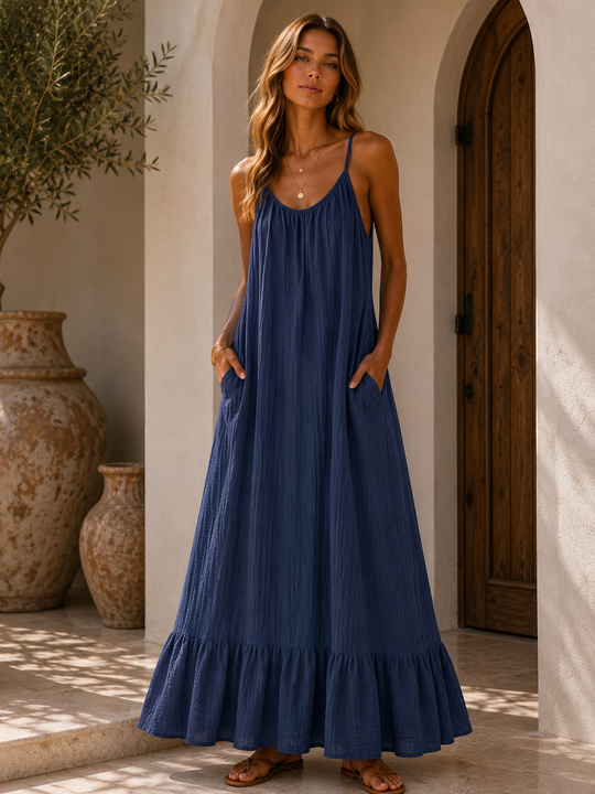 Robe simple  gaz de coton 25255