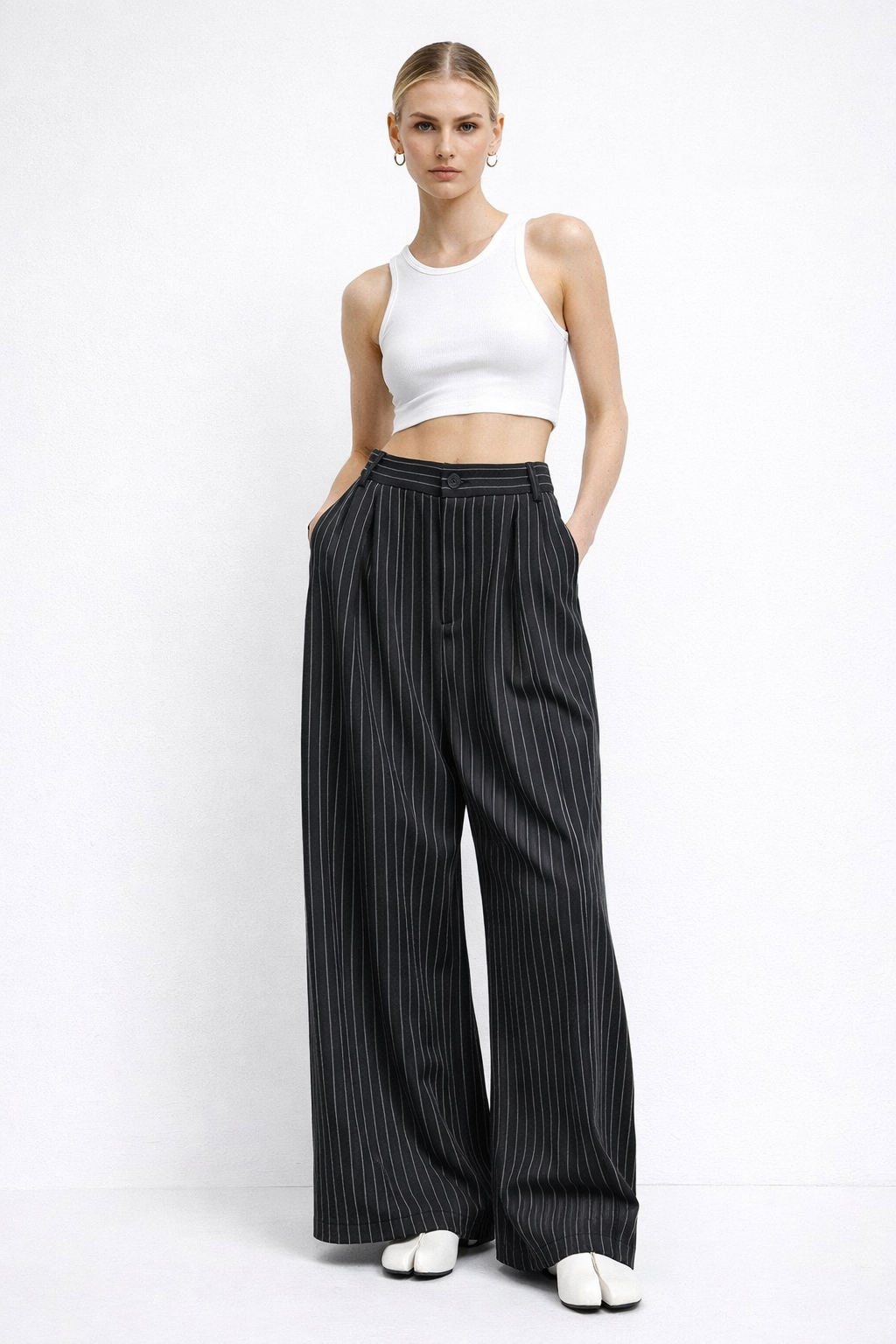 Pantalon rayure noir  13579