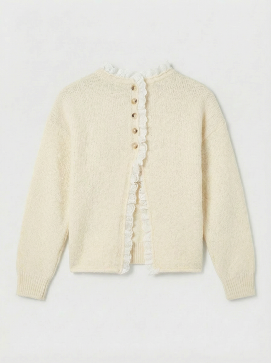 Pull dos ouvert aux dentelle 3047