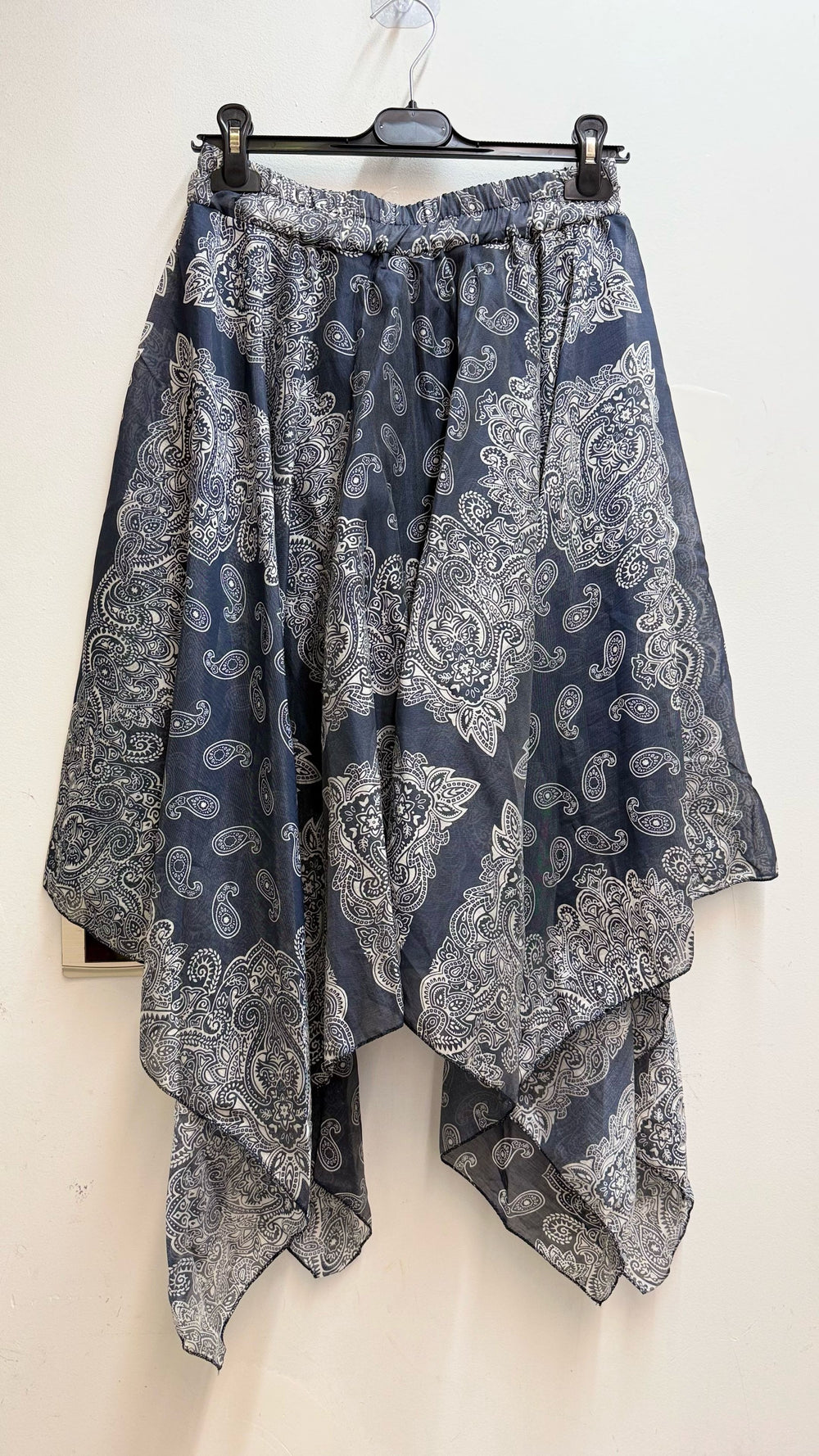 Jupe asymétrique bandana Bleu 7116