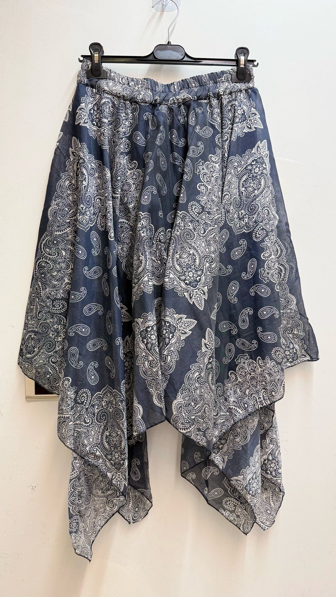Jupe asymétrique bandana Bleu 7116