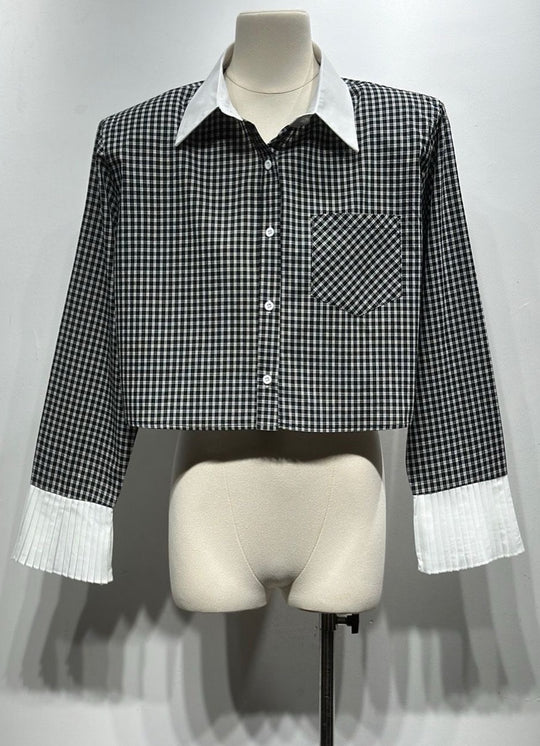 Chemise courte à carreaux 12997