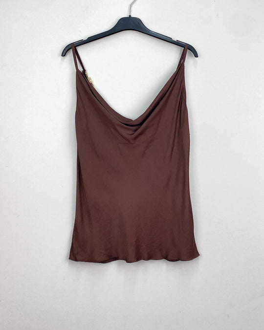 Top satin dos chaînes
