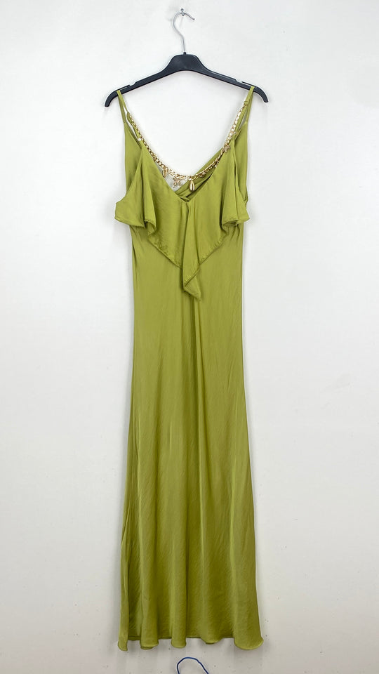 Robe satin dos chaînes