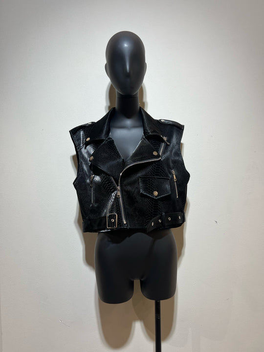 Veste similicuir brillant 8414