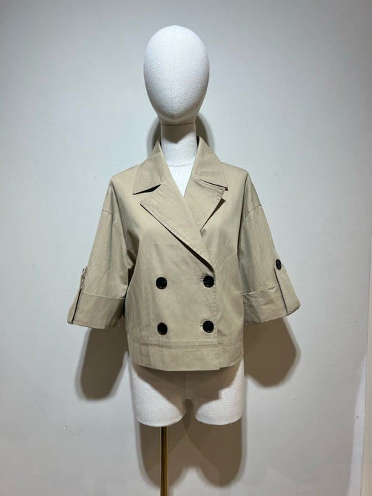 Veste beige manches 3/4 8496