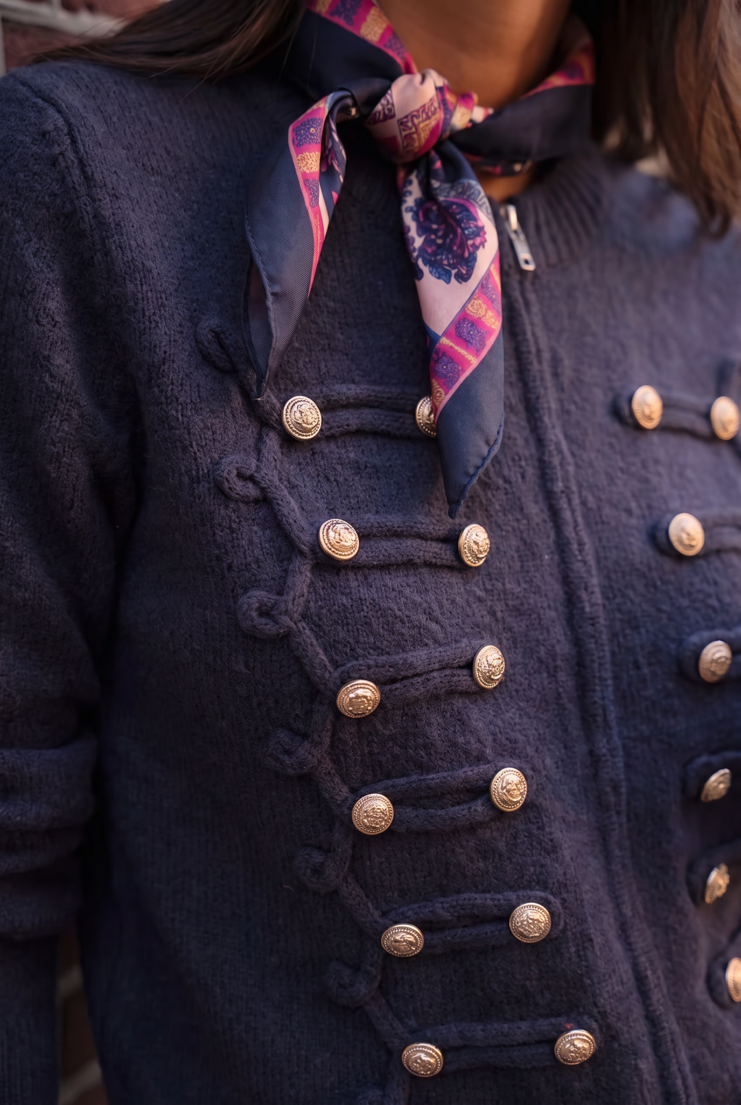Pull gilet officiel bleu marine 2713