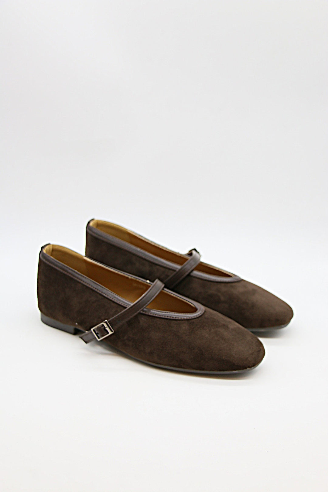 Ballerines daim choco D-179