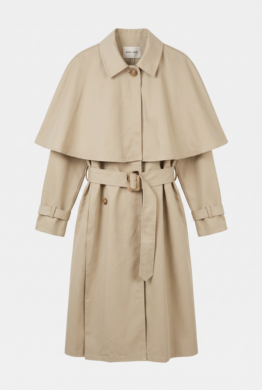 Trench grand col beige  16185