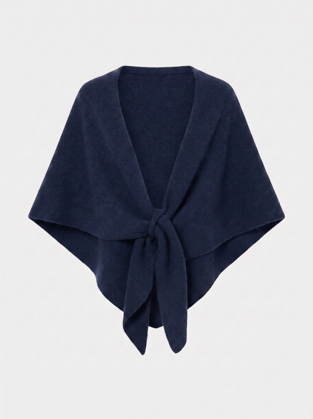 Foulard Croisée En Maille Tricoté Bleu marine 2701