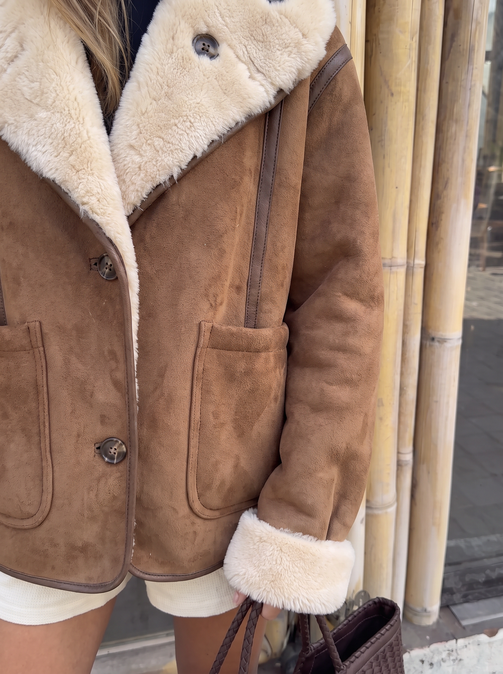 Veste daim fourrure 9517