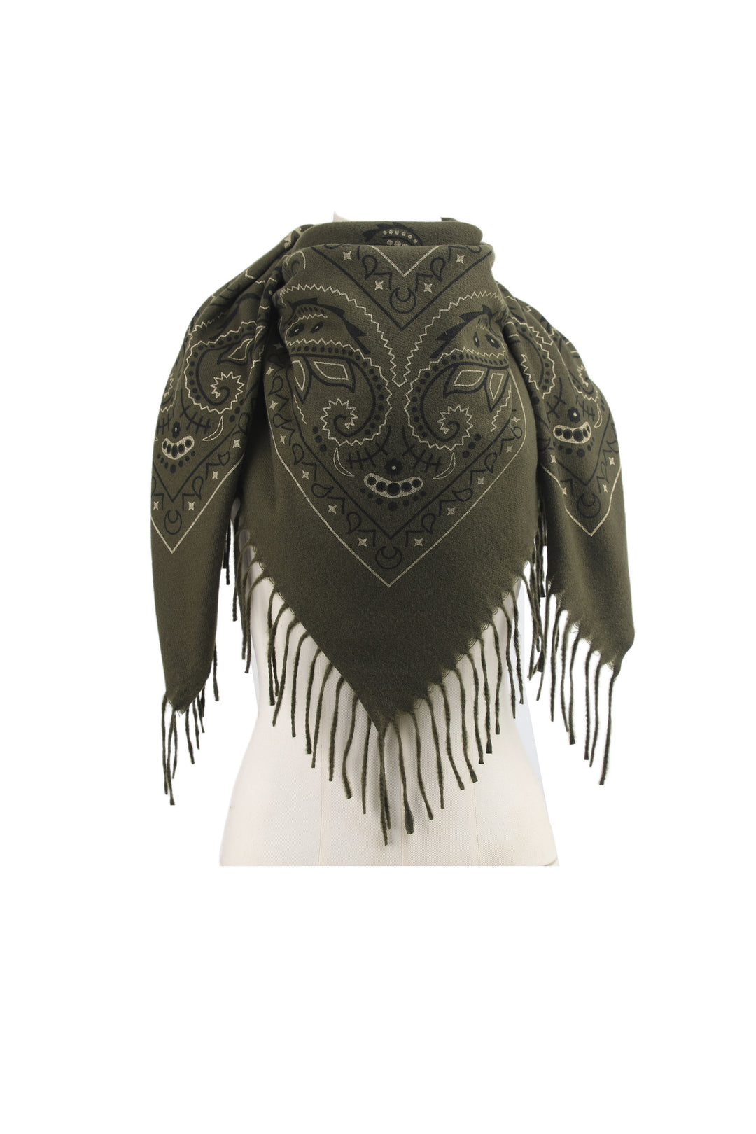 Écharpe bandana frange