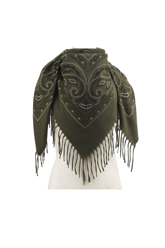Écharpe bandana frange