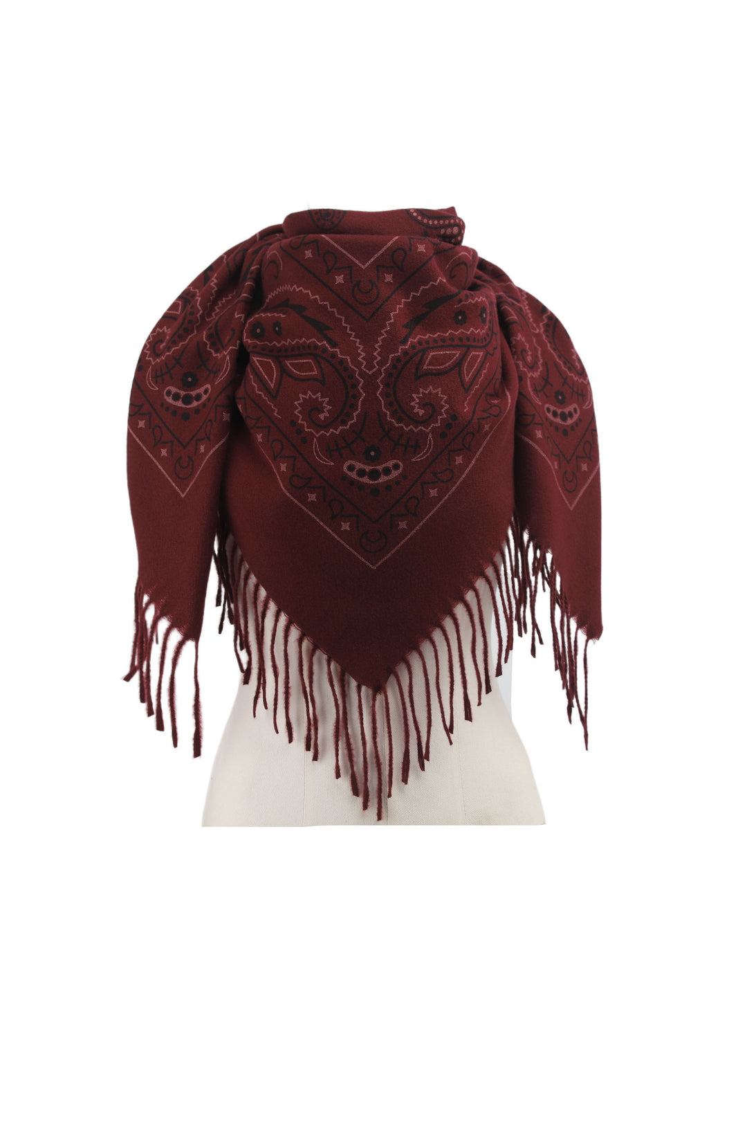 Écharpe bandana frange