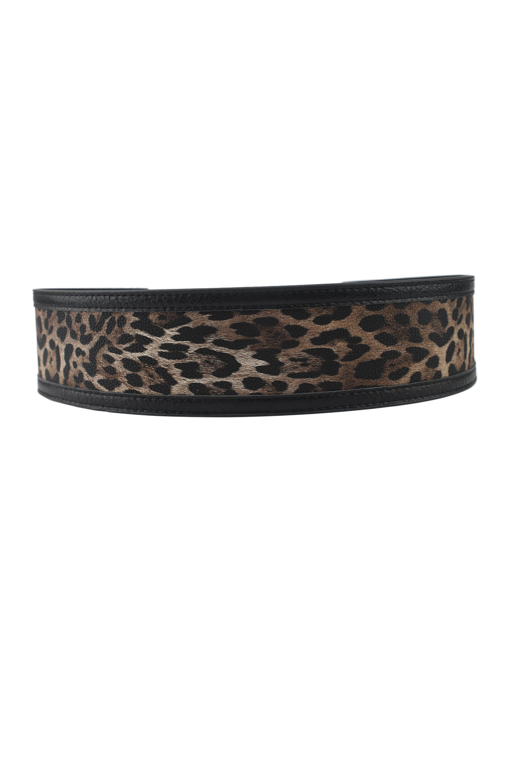 Ceinture léopard épaisse noir