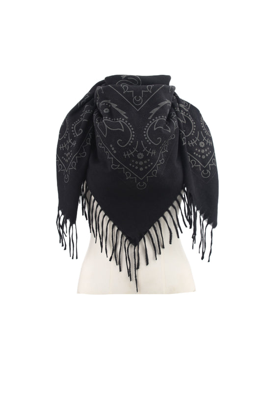 Écharpe bandana frange