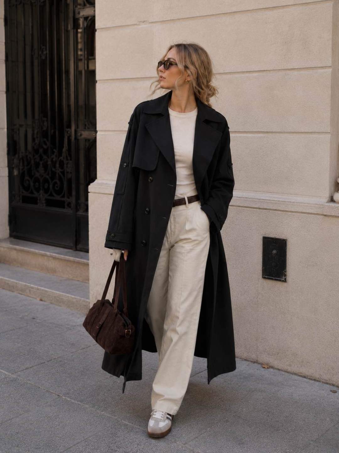 Trench long Noir 10283