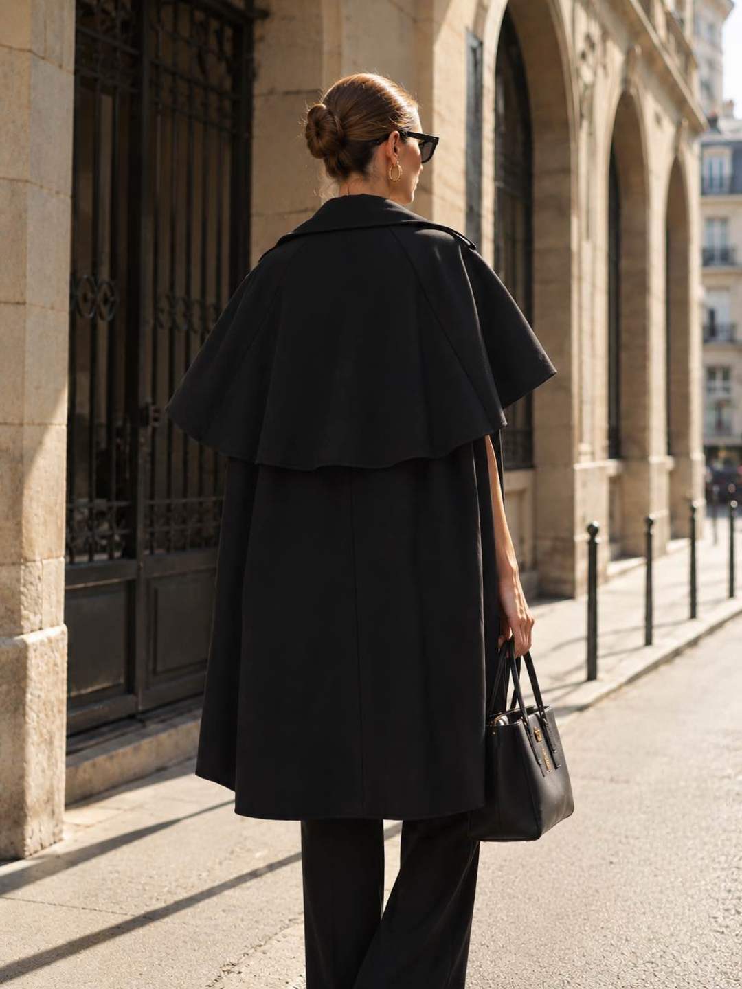Trench cape milong Noir 10278