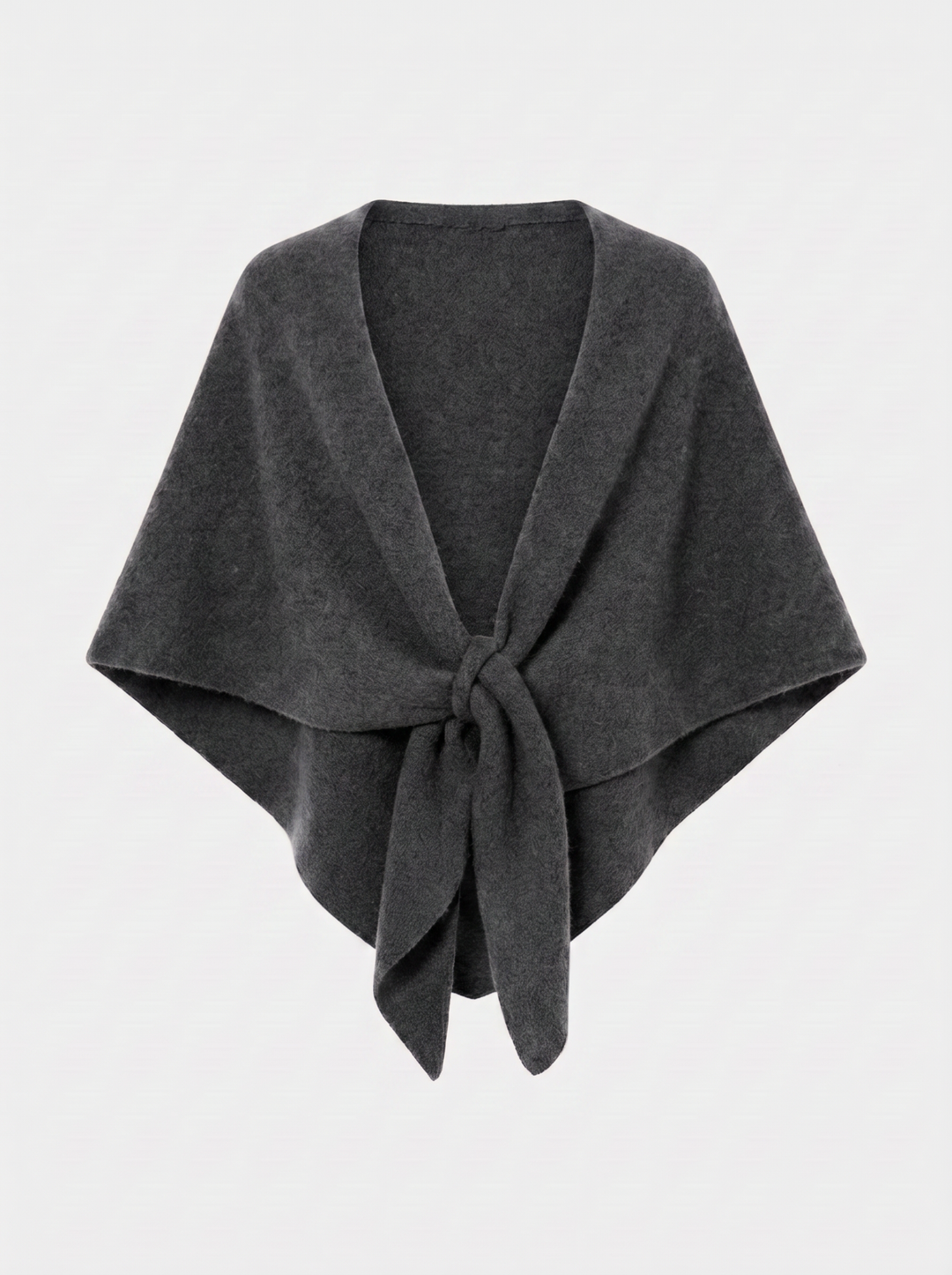 Écharpe Foulard Croisée En Maille Tricoté Gris 2701