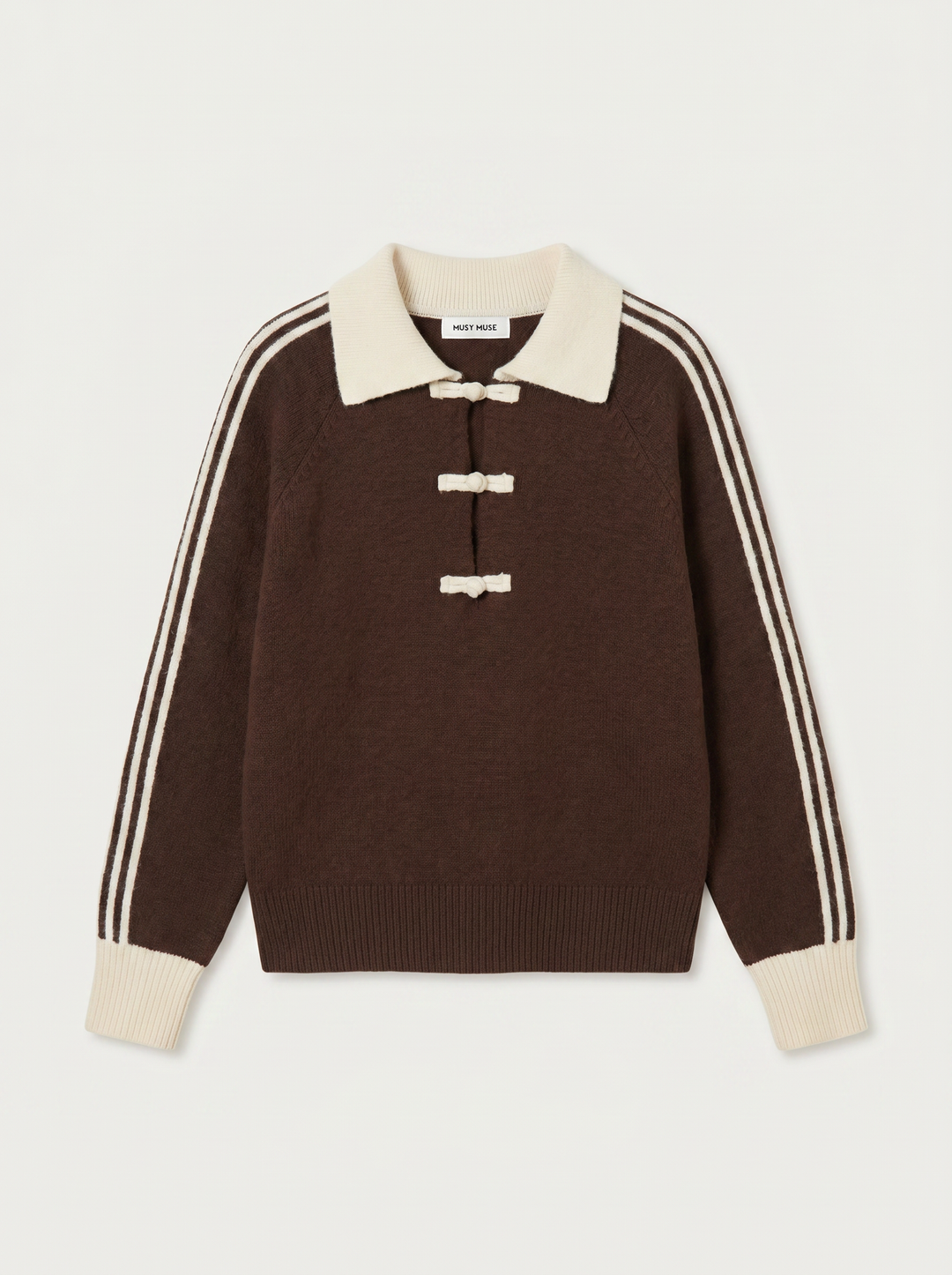 Pull col boutonné Choco 2772