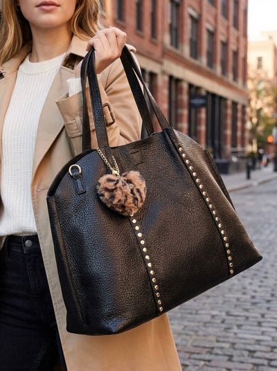 Sac grand format cloutés 1758 Choco