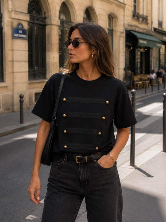 T-shirt officier 10306 Noir