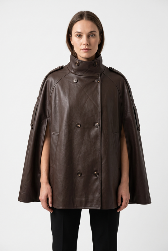 Cape similicuir choco 8889