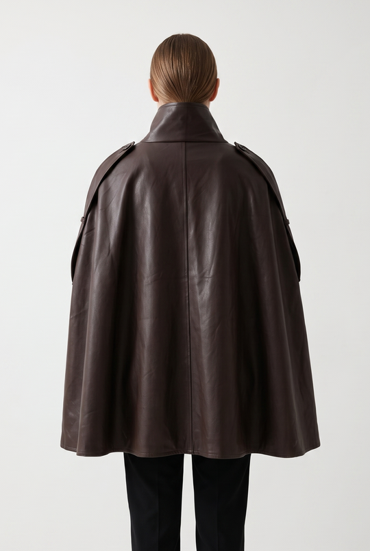 Cape similicuir choco 8889