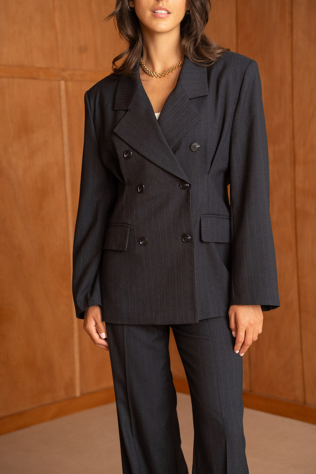Blazer rayure pinces bleu 26172