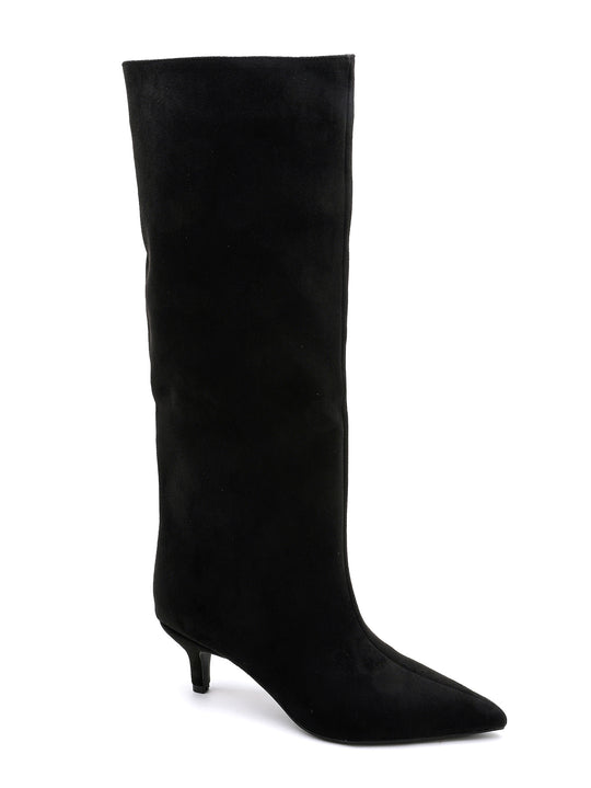 Boot petit talon daim Black 2526A-1