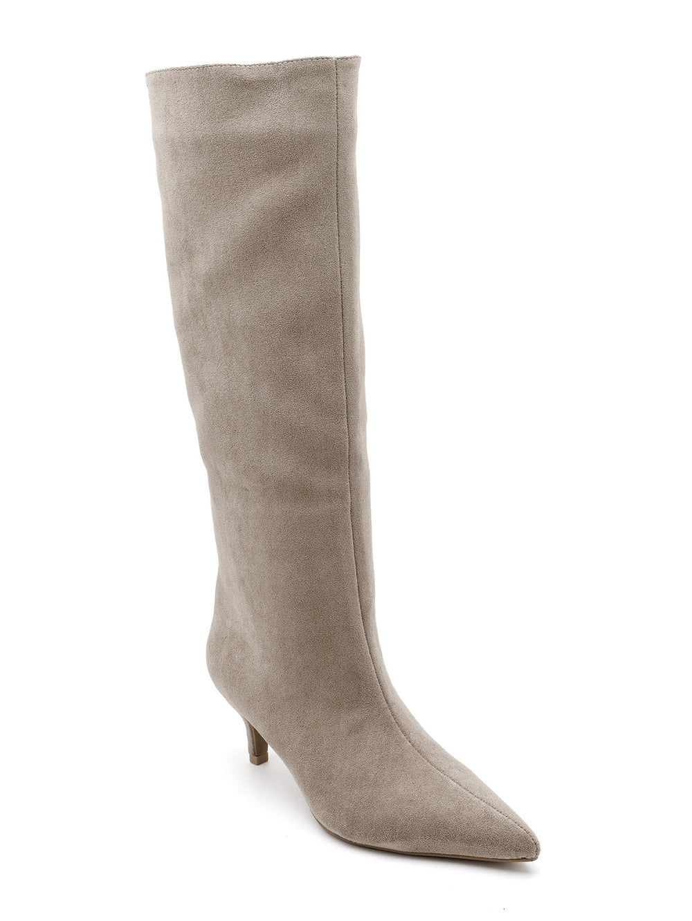 Boot petit talon daim taupe (khaki) 2526A-1