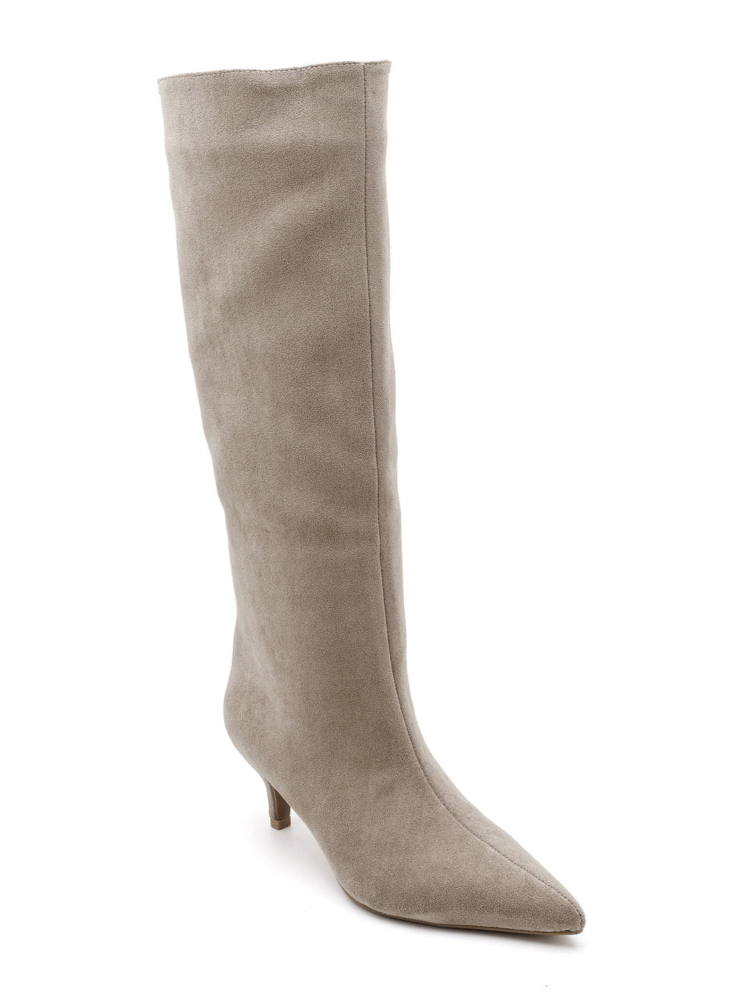 Boot petit talon daim taupe (khaki) 2526A-1