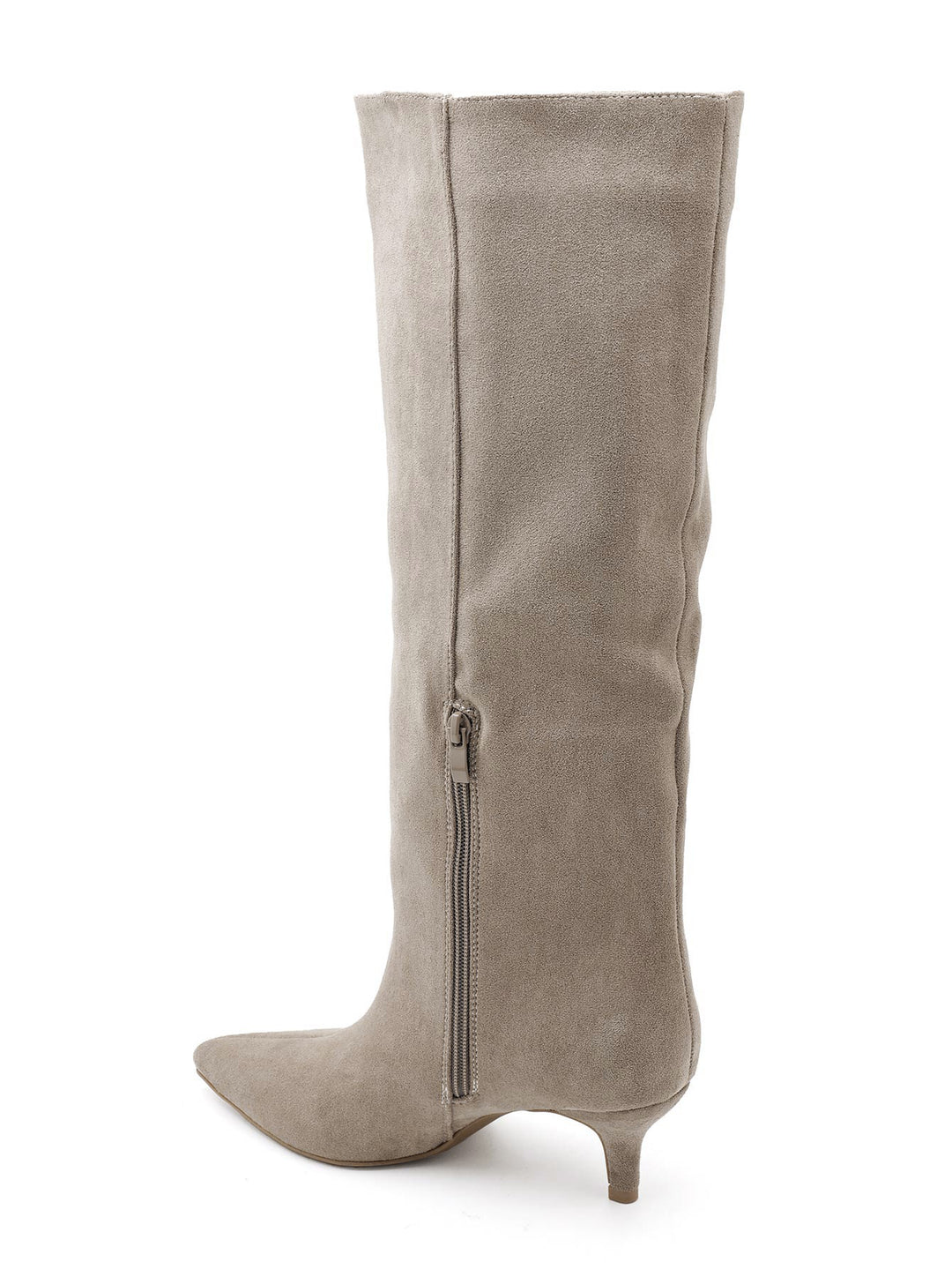 Boot petit talon daim taupe (khaki) 2526A-1