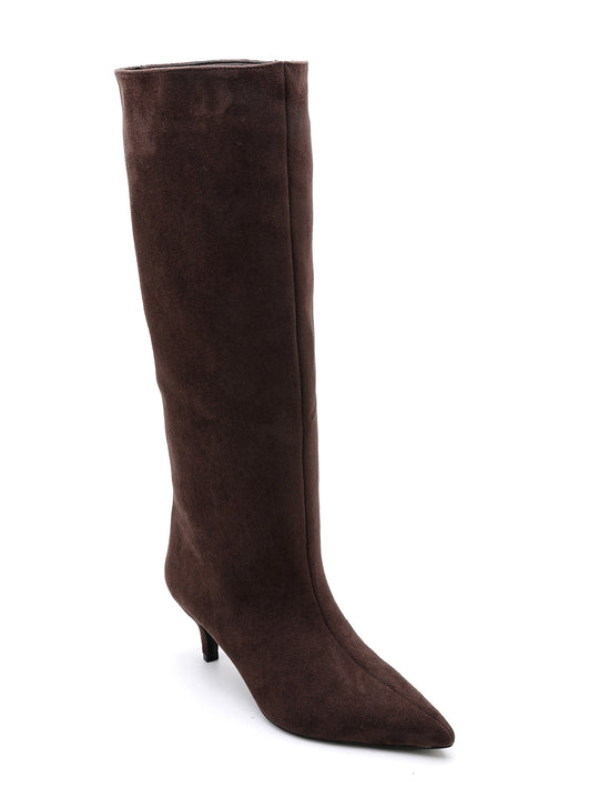 Bottes petit talon daim Brown 2526A-1