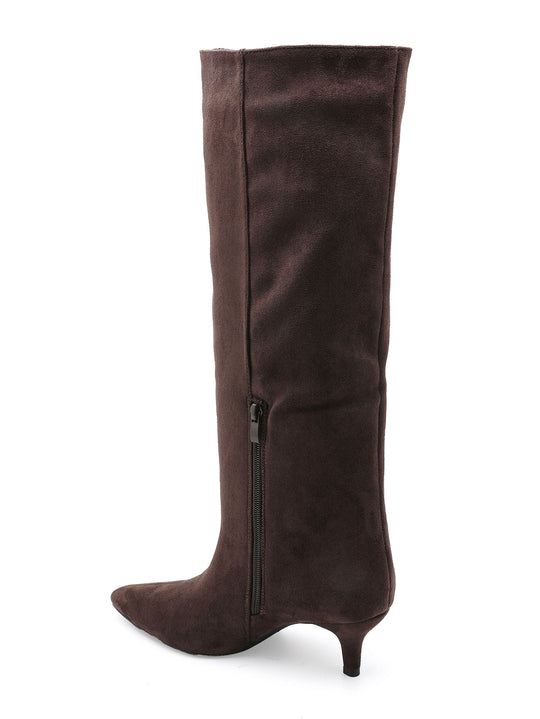 Bottes petit talon daim Brown 2526A-1