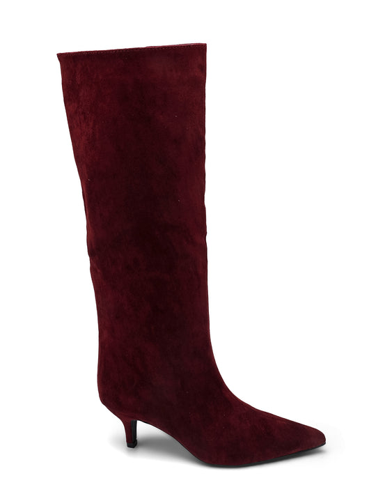 Boot petit talon daim Wine 2526A-1