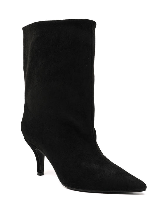 Bottine pointu daim 2569A Noir