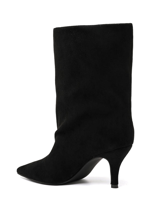 Bottine pointu daim 2569A Noir